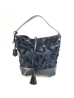 Louis Vuitton Handbag Spotlight GM Satin Leather Navy